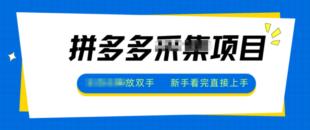 拼多多电商采集，一小时50+，操作简单，零投资-资源教程须哥