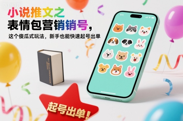 小说推文之表情包营销号，这个傻瓜式玩法，新手也能快速起号出单-资源教程须哥