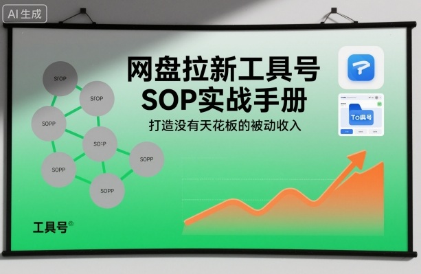 网盘拉新工具号SOP实战手册，打造没有天花板的被动收入-资源教程须哥