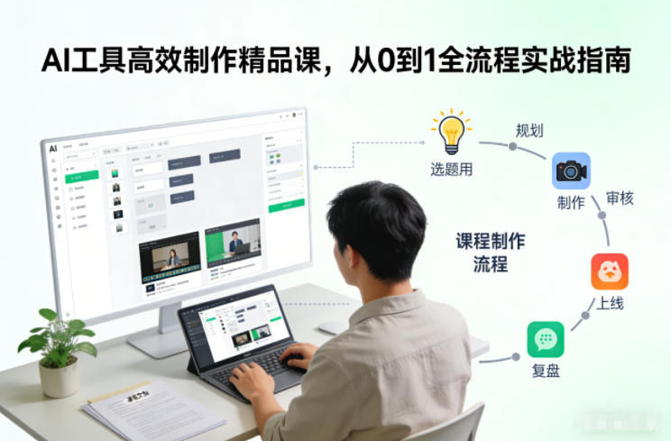 AI工具高效制作精品课，从0到1全流程实战指南-资源教程须哥