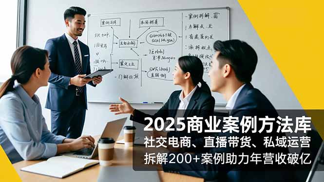 2025商业案例方法库，社交电商、直播带货、私域运营，拆解200+案例助力年营收破亿-资源教程须哥