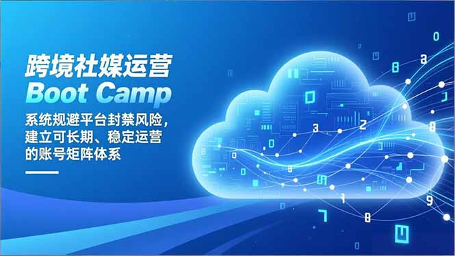 跨境社媒运营Boot Camp：系统规避平台封禁风险，建立可长期、稳定运营的账号矩阵体系-资源教程须哥