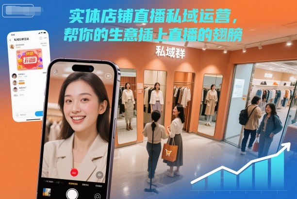实体店铺直播私域运营，帮你的生意插上直播的翅膀-资源教程须哥