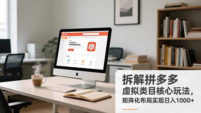 拆解拼多多虚拟类目核心玩法，矩阵化布局实现日入1000+-资源教程须哥