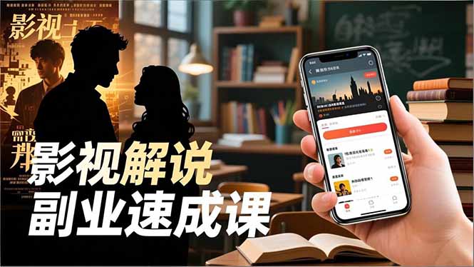 Tk影视解说副业速成课，软件安装、全流程实操、爆款预设，新手两周变现-资源教程须哥