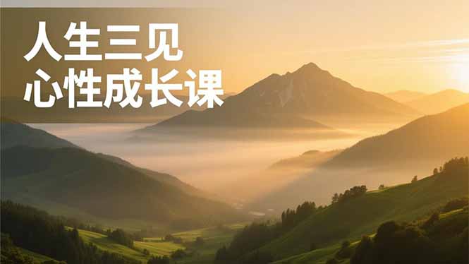 人生三见心性成长课,见天地众生自己,搞透人性安顿身心,活出清晰自我,内在富足无价-资源教程须哥