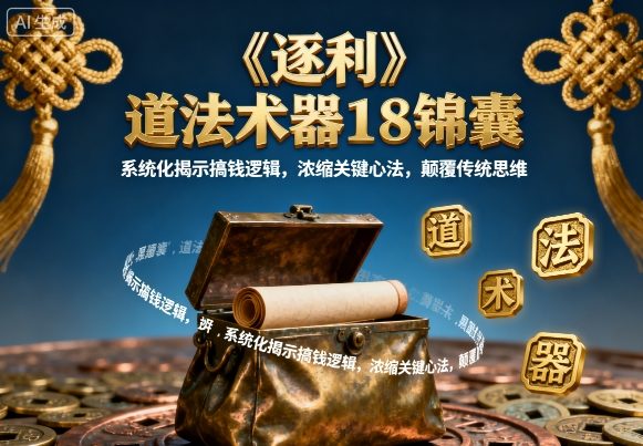 《逐利》道法术器18锦囊,系统化揭示搞钱逻辑,浓缩关键心法,颠覆传统思维(更新)-资源教程须哥