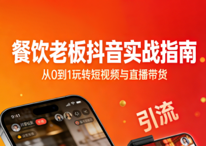 餐饮老板抖音实战指南：短视频引流+直播卖团购+精准投流+私域运营-资源教程须哥