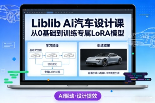 Liblib Ai汽车设计课，从0基础文生图，到教你训练专属设计和风格LoRA模型-资源教程须哥