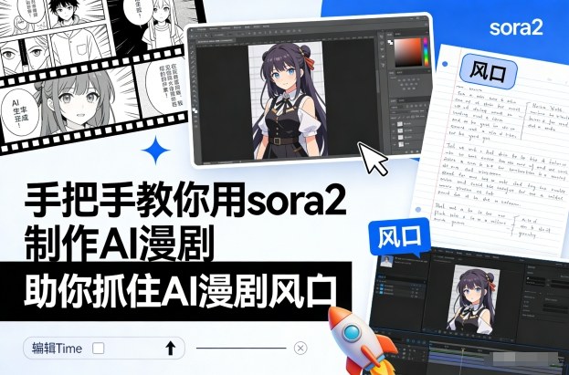 手把手教你用sora2制作AI漫剧，助你抓住AI漫剧风口-资源教程须哥