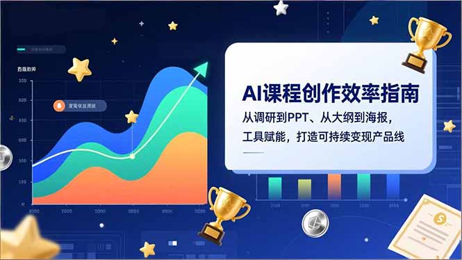 AI课程创作效率指南，从调研到PPT、从大纲到海报，工具赋能，打造可持续变现产品线-资源教程须哥