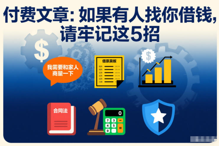 付费文章：如果有人找你借钱，请牢记这5招-资源教程须哥