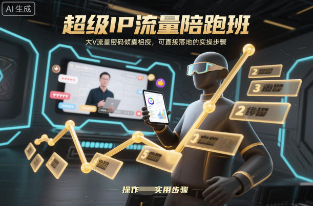 超级IP流量陪跑班，大V流量密码倾囊相授，可直接落地的实操步骤-资源教程须哥