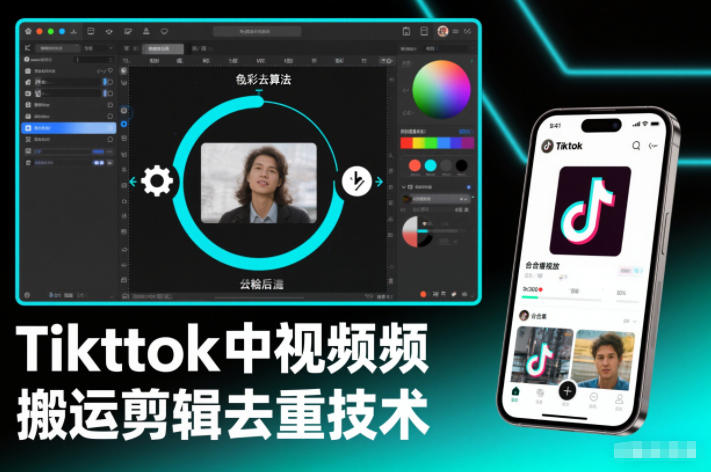 Tiktok中视频纯搬运剪辑去重技术，外来技术，自行测试-资源教程须哥