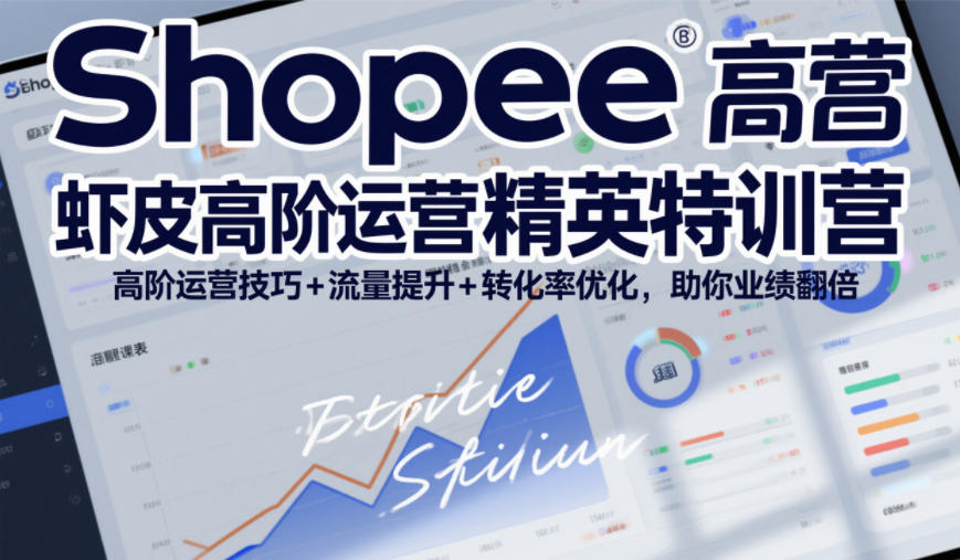 Shopee虾皮高阶运营精英特训营，高阶运营技巧+流量提升+转化率优化，助你业绩翻倍-资源教程须哥