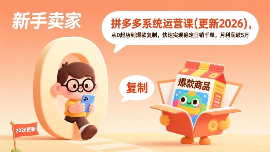 拼多多系统运营课(更新2026-资源教程须哥