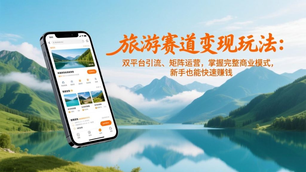 旅游赛道变现玩法：双平台引流、矩阵运营，掌握完整商业模式，新手也能快速赚钱-资源教程须哥