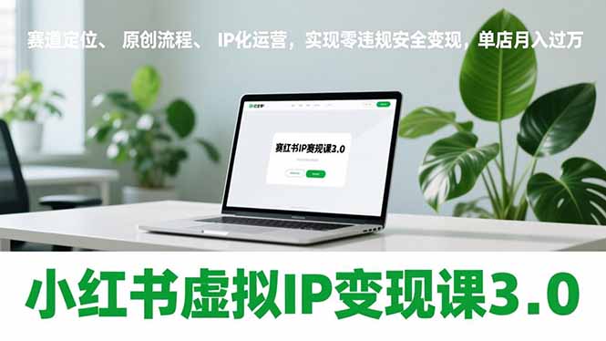 小红书虚拟IP变现课3.0，赛道定位、原创流程、IP化运营，实现零违规安全变现，单店月入过万-资源教程须哥