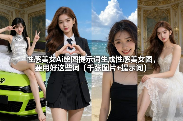 性感美女Ai绘图提示词生成性感美女图，要用好这些词(千张图片+提示词)-资源教程须哥