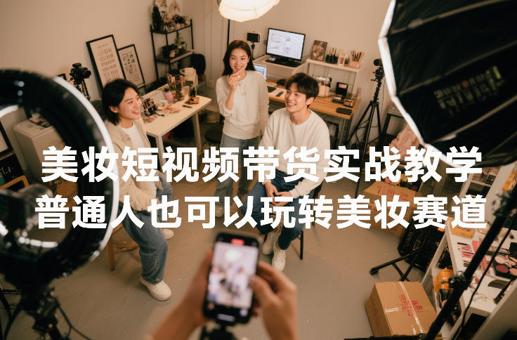美妆短视频带货实战教学，普通人也可以玩转美妆赛道-资源教程须哥