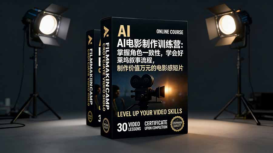 AI电影制作训练营：掌握角色一致性，学会好莱坞叙事流程，制作价值万元的电影感短片-资源教程须哥