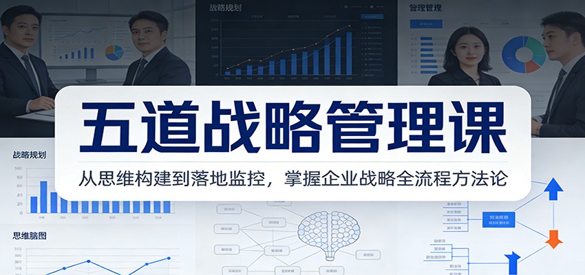 五道战略管理课：从思维构建到落地监控，掌握企业战略全流程方法论-资源教程须哥