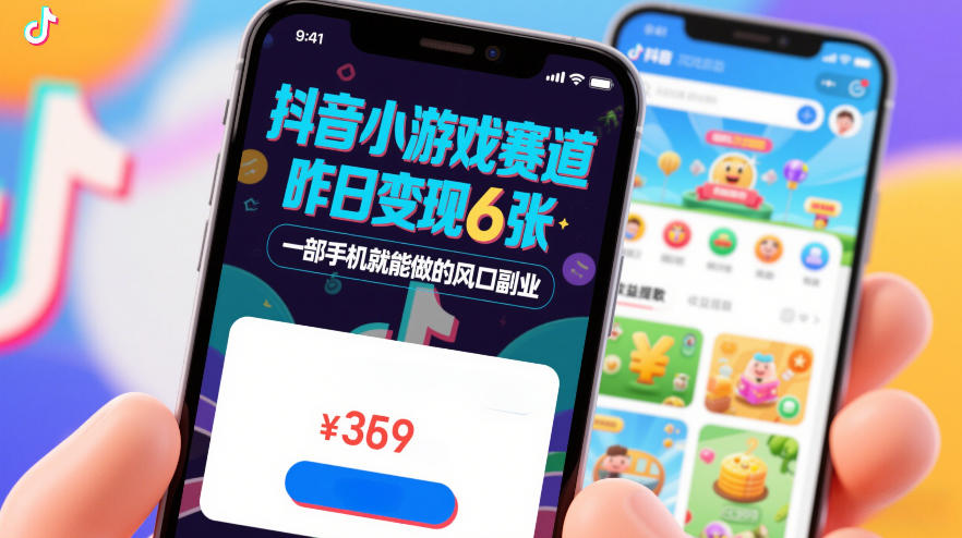 抖音小游戏赛道，昨日变现600+，零基础一部手机就能做的风口副业【揭秘】-资源教程须哥
