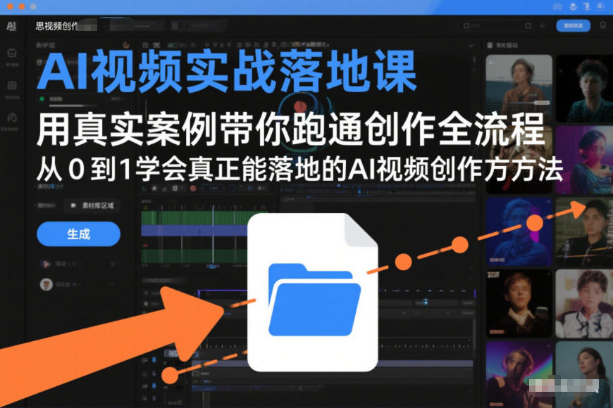 AI视频实战落地课，用真实案例带你跑通创作全流程，从0到1学会真正能落地的AI视频创作方法-资源教程须哥
