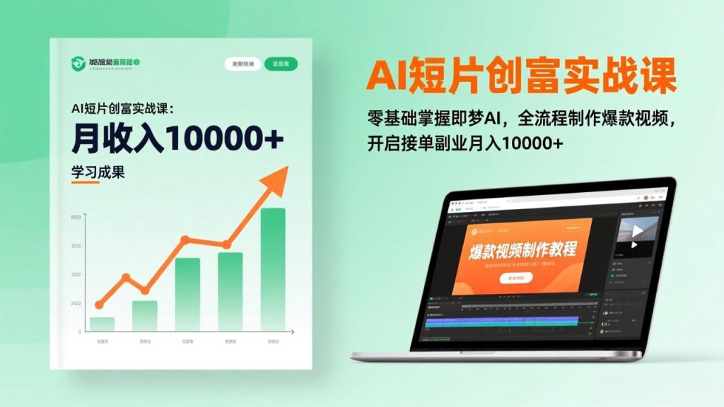 AI短片创富实战课：零基础掌握即梦AI，全流程制作爆款视频，开启接单副业月入10000+(更新-资源教程须哥