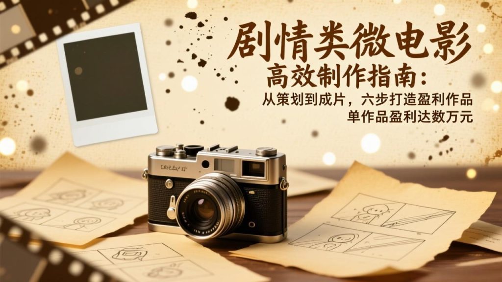 剧情类微电影高效制作指南：从策划到成片，六步打造盈利作品，单作品盈利达数万元-资源教程须哥