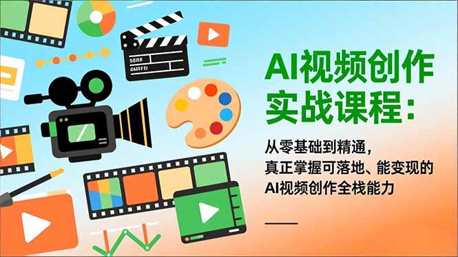 AI视频创作实战课程：从零基础到精通，真正掌握可落地、能变现的AI视频创作全栈能力-资源教程须哥
