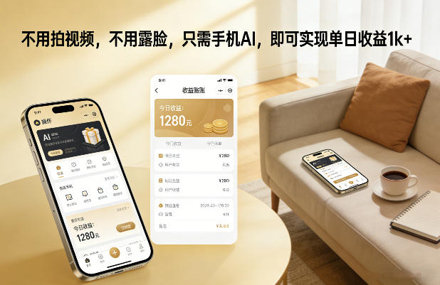 不用拍视频，不用露脸，只需手机AI，即可实现单日收益1k+【揭秘】-资源教程须哥