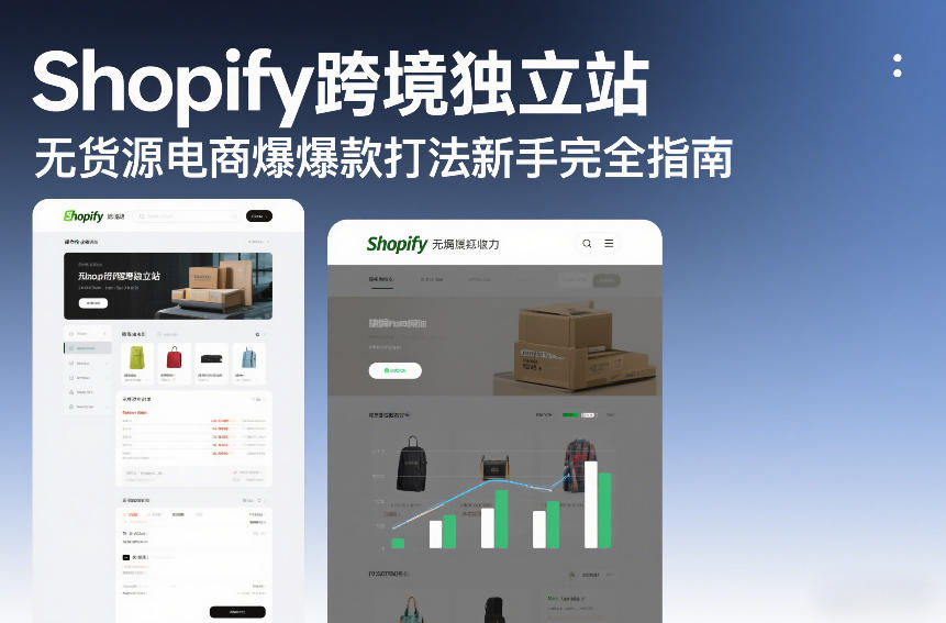 Shopify跨境独立站无货源电商爆款打法新手完全指南-资源教程须哥