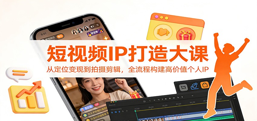 短视频IP打造大课：从定位变现到拍摄剪辑，全流程构建高价值个人IP-资源教程须哥