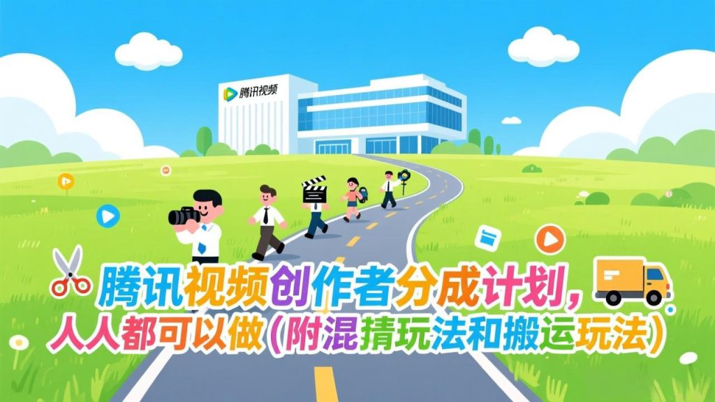 腾讯视频创作者分成计划，人人都可以做(附混剪玩法和搬运玩法-资源教程须哥