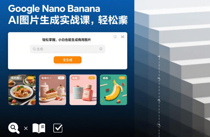 Google Nano Banana AI图片生成实战课，轻松掌握，小白也能生成商用图片-资源教程须哥