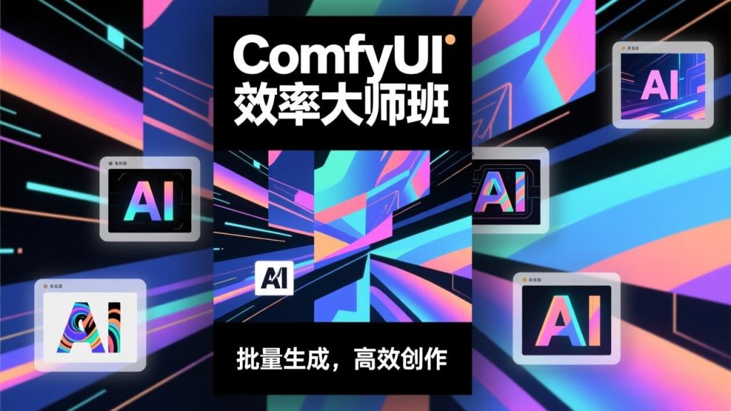 ComfyUI效率大师班：工作流搭建，批量生成，将个人AI出图效率提升5-10倍，月接单收入1-3万-资源教程须哥