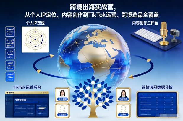 跨境出海实战营，从个人IP定位、内容创作到TikTok运营、跨境选品全覆盖-资源教程须哥