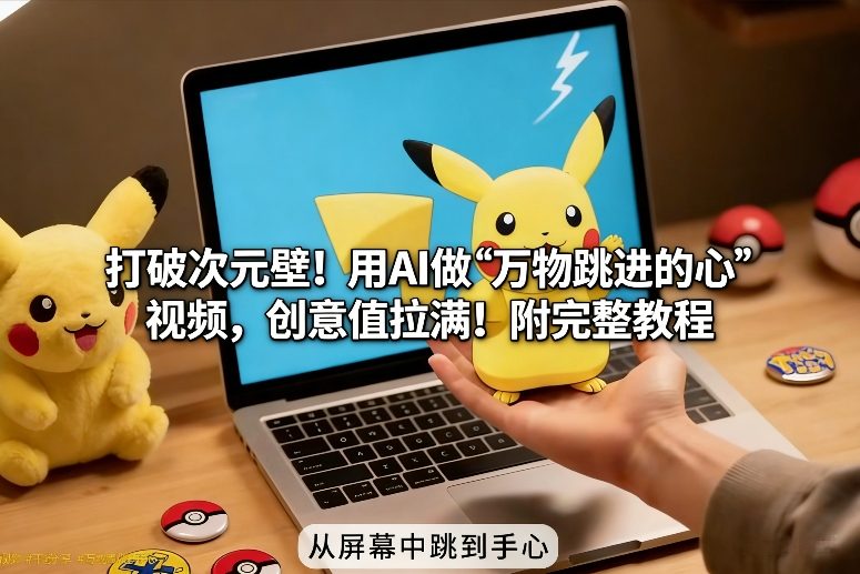 打破次元壁！用AI做【万物跳进手心】视频，创意值拉满！附完整教程-资源教程须哥