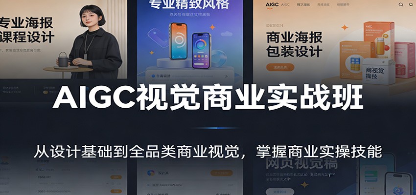 AIGC视觉商业实战班：从设计基础到全品类商业视觉，掌握商业实操技能-资源教程须哥