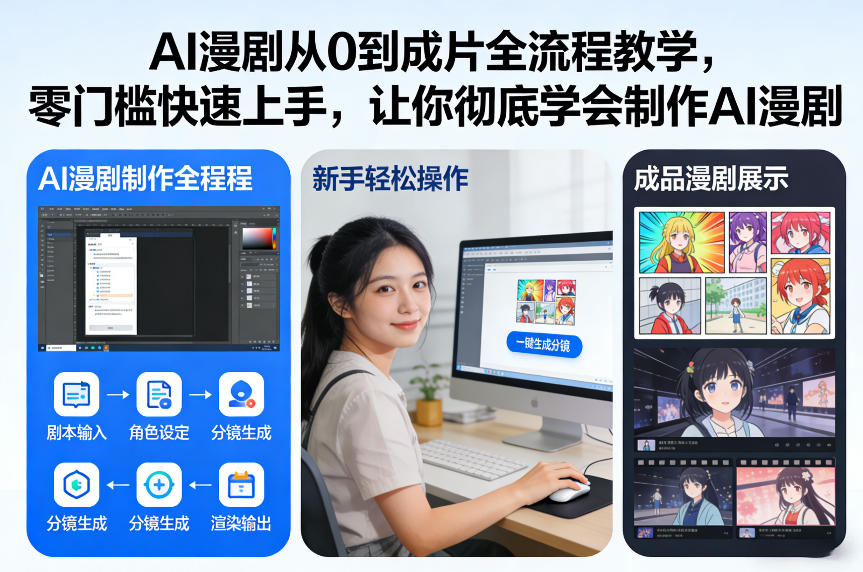 AI漫剧从0到成片全流程教学，零门槛快速上手，让你彻底学会制作AI漫剧【保姆级教程】-资源教程须哥