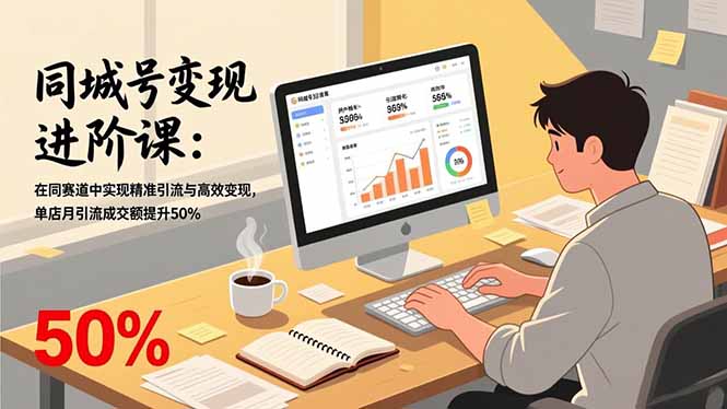 同城号变现进阶课：在同城赛道中实现精准引流与高效变现，单店月引流成交额提升50%-资源教程须哥