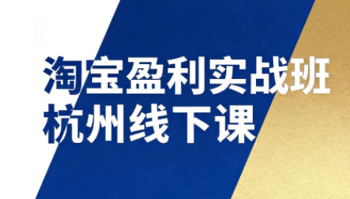 淘宝盈利实战班杭州线下课12月26-28日(音频+字幕)，帮你掌握SOP流程+12门核心技术-资源教程须哥