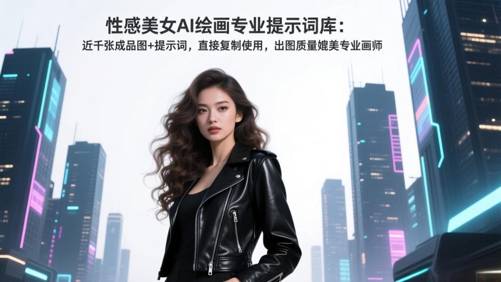 性感美女AI绘画专业提示词库：近千张成品图+提示词，直接复制使用，出图质量媲美专业画师-资源教程须哥