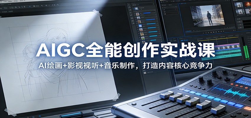 AIGC全能创作实战课：AI绘画+影视视听+音乐制作，打造内容核心竞争力-资源教程须哥