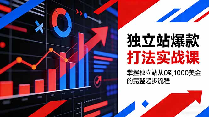 独立站爆款打法实战课，掌握独立站从0到1000美金的完整起步流程-资源教程须哥