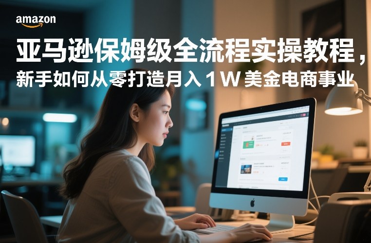 亚马逊保姆级全流程实操教程，新手如何从零打造月入1W美金电商事业-资源教程须哥