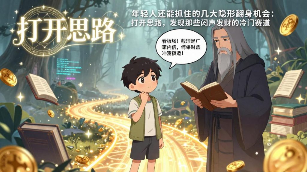 付费文1+2:年轻人还能抓住的几大隐形翻身机会:打开思路,发现那些闷声发财的冷门赛道-资源教程须哥