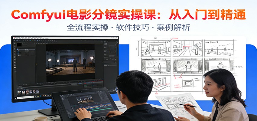 ComfyUI电影分镜实操课：分镜一致性，全流程AI视频制作，零基础也能做专业分镜-资源教程须哥
