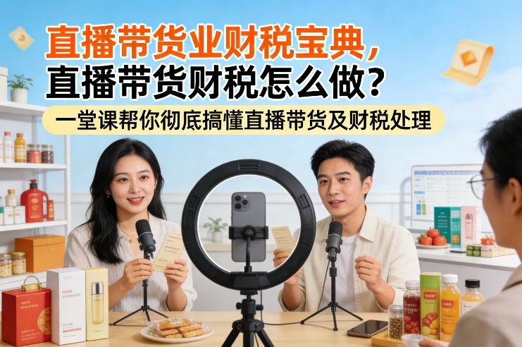 直播带货业财税宝典，直播带货财税怎么做？一堂课帮你彻底搞懂直播带货及财税处理-资源教程须哥